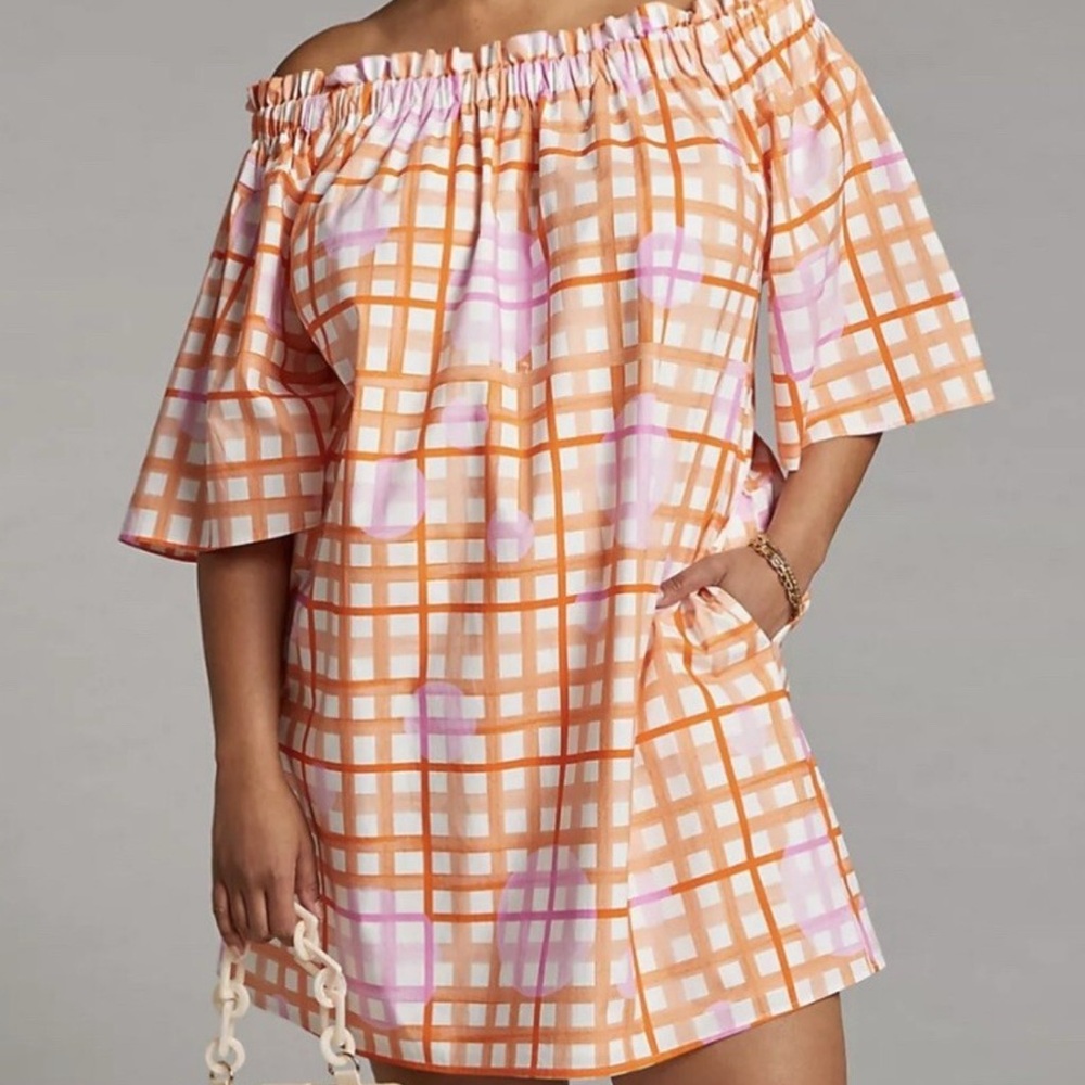 Corey Lynn Calter for Anthropologie Vibrant Plaid Dress